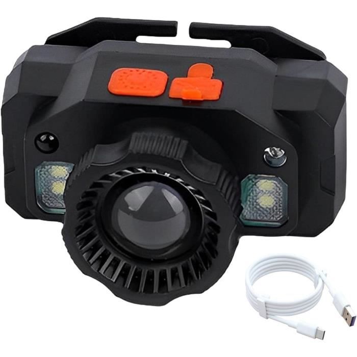 Pack De 4 Lampes Frontales COB LED Rechargeables USB - Détecteur De Mouvement - Étanche IPX6