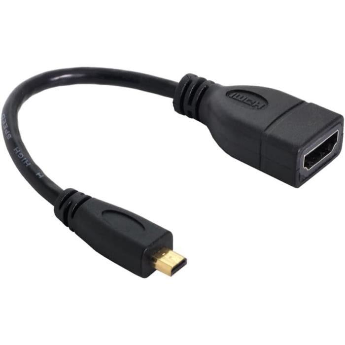 SHULIANCABLE Câble Micro HDMI vers HDMI, Micro HDMI Type D sur HDMI