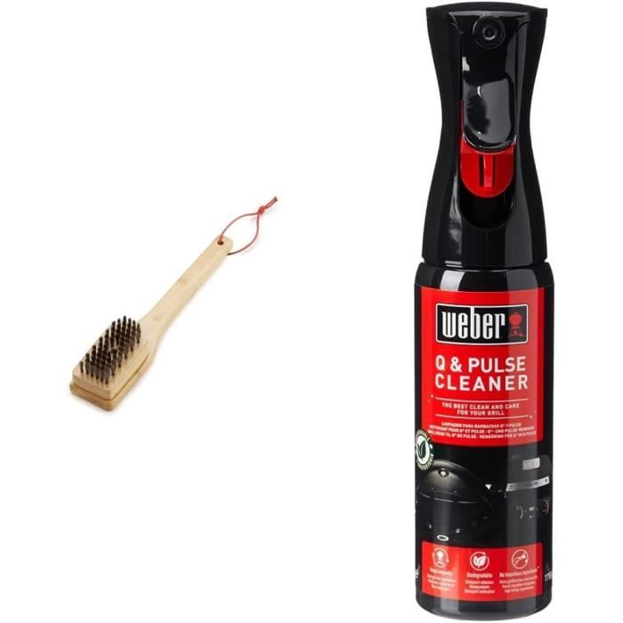 Brosse De Nettoyage En Bambou, 30 Cm & Nettoyant Barbecues Q Et Pulse