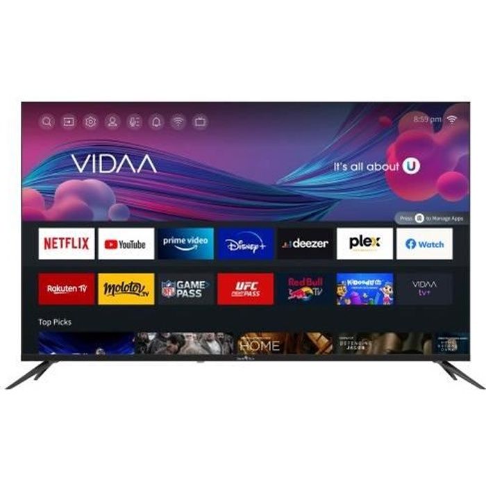 Smart Tech TV Vidaa - TV LED UHD 4K - 50 (126cm) - 3xHDMI - 2xUSB
