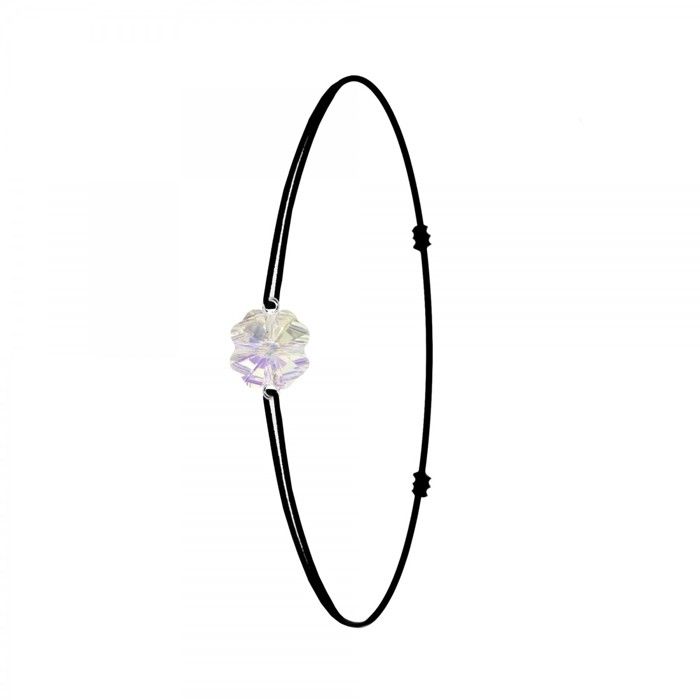 Bracelet - SO CHARM - Trèfle SC Crystal - Noir - Cristaux scintillants - Pendentif 12 x 12 mm Bracelet - SO CHARM - Trèfle SC Crystal - Noir - Cristaux scintillants - Pendentif 12 x 12 mm
