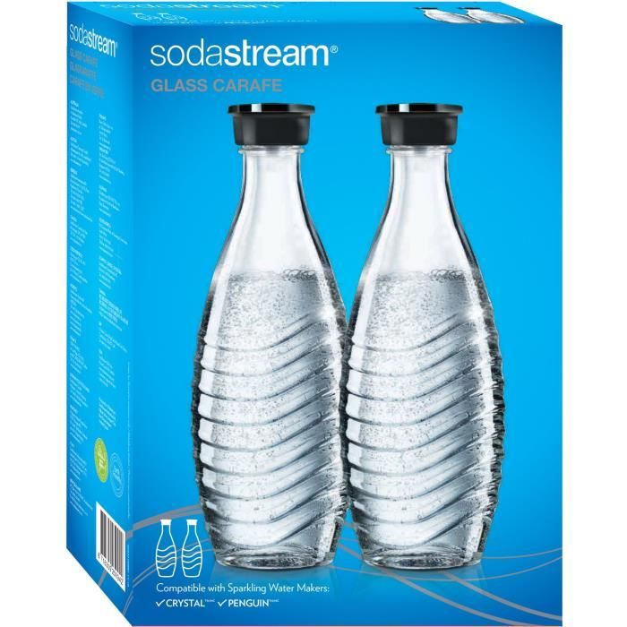 Bouteilles en verre SodaStream de 0,6 L dans un pack de deux Correspond  à