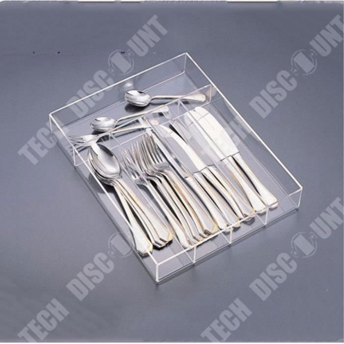 Comparer les prix de TD® boite à couvert à 5 casiers – range couverts pour tiroir moderne – organisateur tiroir pour vaisselle, ustensiles de cuisine et