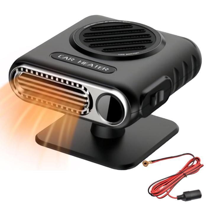YOMERA Réchauffeur de Voiture Dégivreur de Pare-Brise de Voiture 2 en 1 Car Heater et Ventilateur de Refroidissement 12V 150W Chauffage Voiture avec Prise Allume-Cigare Cadeau de Noël 