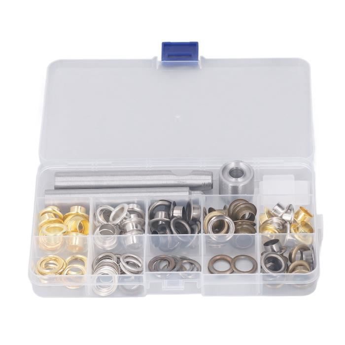 NICENEEDED 400 PCS Kit D'Œillets Super Minuscules 1.5mm /0.06 Trous