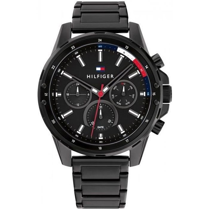 Montre Homme - Tommy Hilfiger - 1791935 - Quartz - Acier Inoxydable - Noir