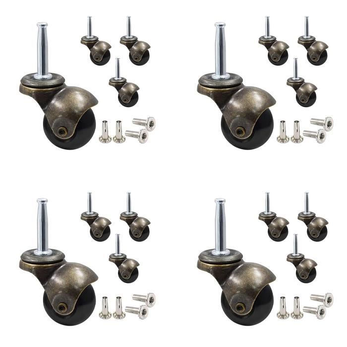 4 Roues De Remplacement Pour Chauffage De Terrasse - Roulettes Universelles Noires 3 Pouces