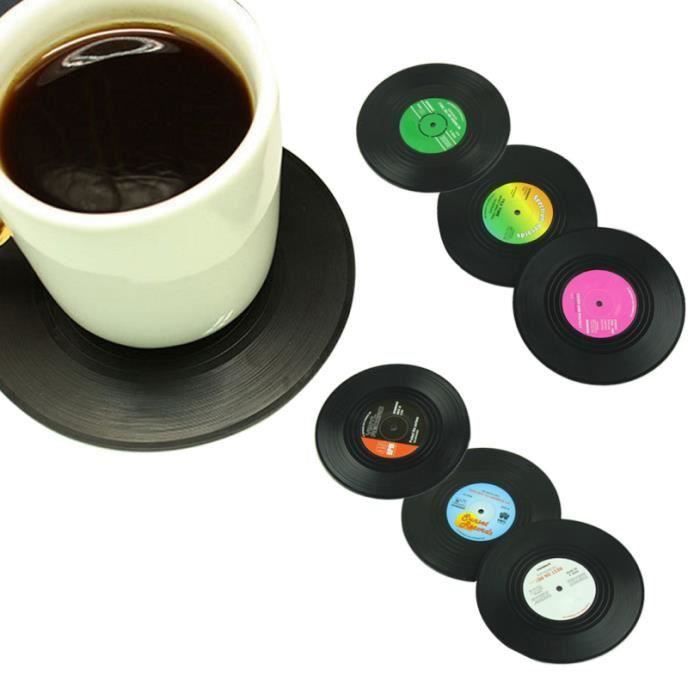 Lot de 6 dessous de verre vinyle Flemme main image 1