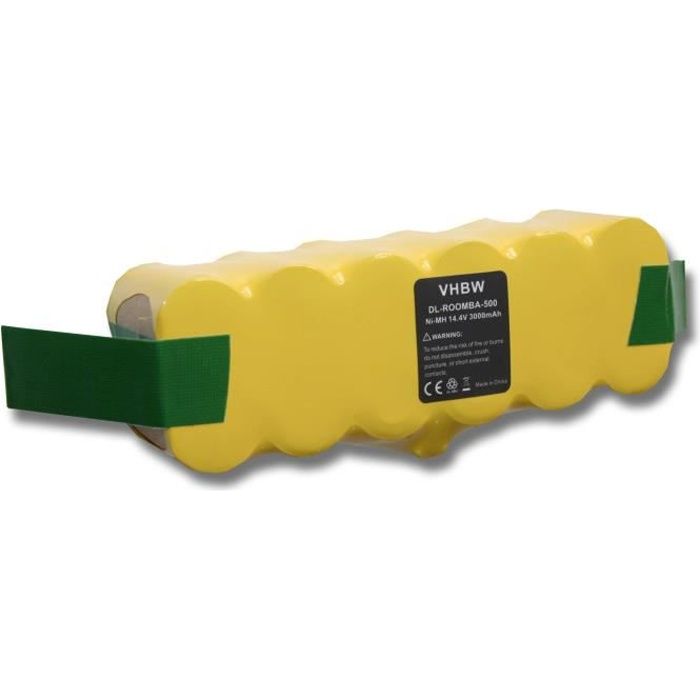 Batterie NI-MH 3000mAh 14.4V pour iRobot Roomba 531, 534, 564, 565