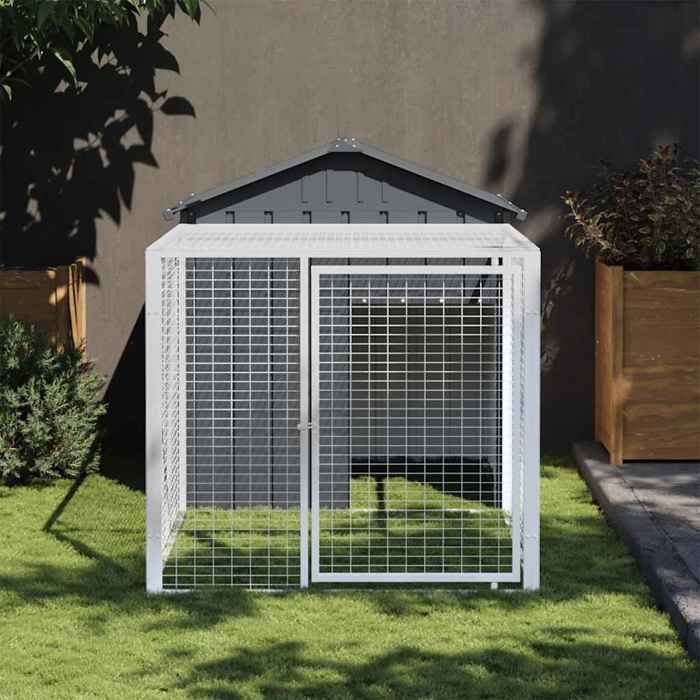 vidaXL Poulailler avec cour 117x201x123 cm