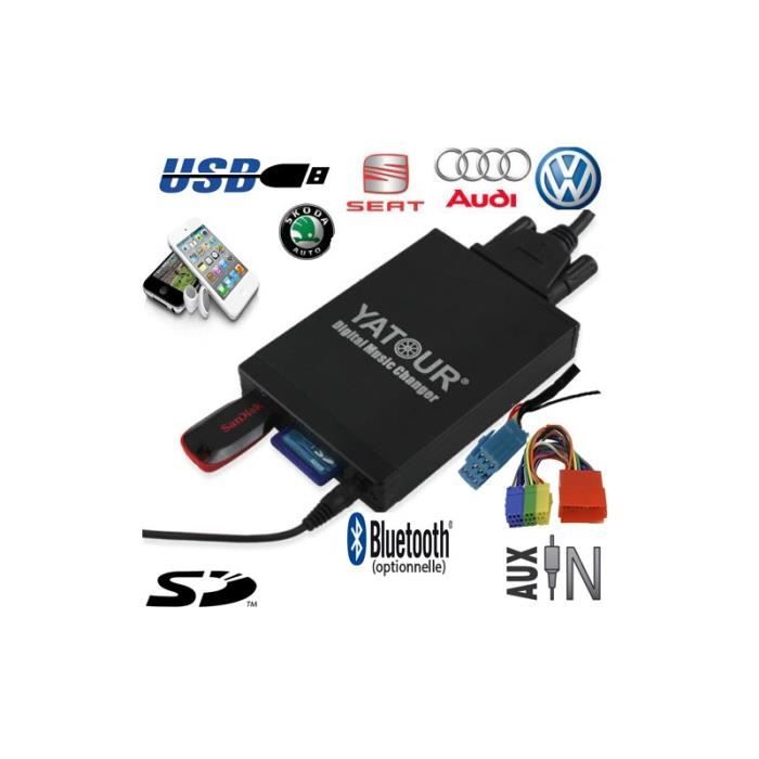 Adaptateur Interface Autoradio iPod Aux Bluetooth Volkswagen 8pin New