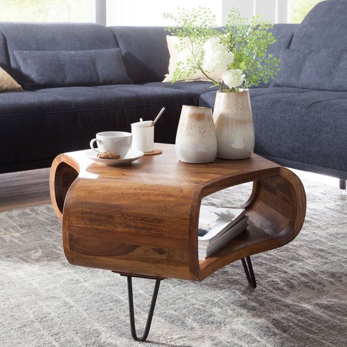 Table basse massive 60x60x35 cm Sheesham table basse table en bois salon Table basse massive 60x60x35 cm Sheesham table basse table en bois salon