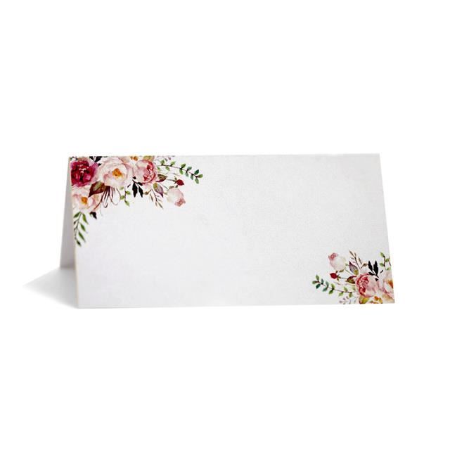 Carte d'invitation,6Cartes avec nom en dentelle blanche, 50 pièces