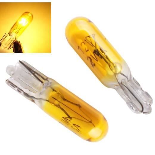 10 Ampoules Halogènes 12V T5 W1,2W Pour Voiture & Moto - Lot Économique | CARALL