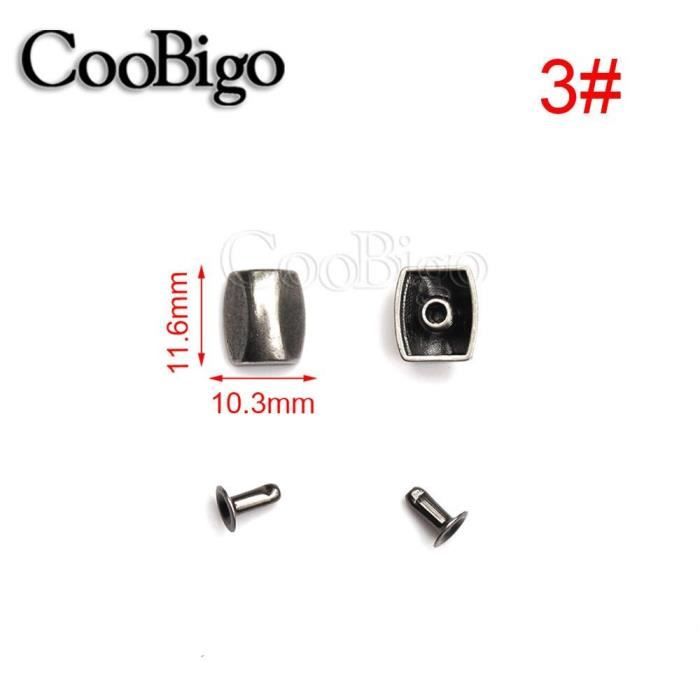 Lot De 10 Rivets Tête De Mort En Métal Argenté – Idéal Pour Customiser Cuir, Vêtements Punk Et Accessoires Biker
