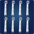 Oral-B 3D White Brossettes de Rechange Clean Maximiser, Brosse à Dents Électrique, Elimination de la plaque dentaire, Pack X8-1