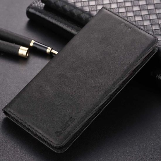 Housse Livre Flip Pour Huawei P9 Lite / G9 Lite - Style Bookstyle Noir - Mtb More Energy