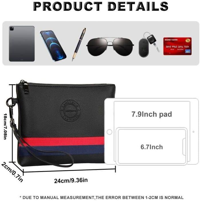 Teskyer Porte-cartes Avec Cordon Rétractable, Porte-badge Avec Fenêtre Transparente Et Peut Contenir 2 Cartes, Cuir PU, Porte-cartes Vertical Pour Cartes D'identité, Bureau, école, Bus, Noir