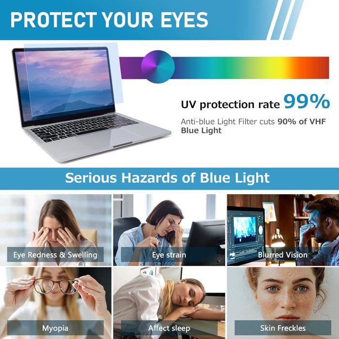 Filtre Anti Lumière Bleue pour Ordinateur Portable 14"Protecteur d — free download