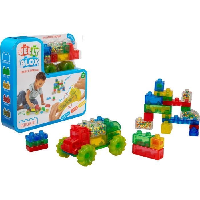 Jelly Blox Goliath - 10 Blocs Sensoriels Souples Pour Enfants Dès 2 Ans - Jeu De Construction Lavable Pour Motricité Fine - 4