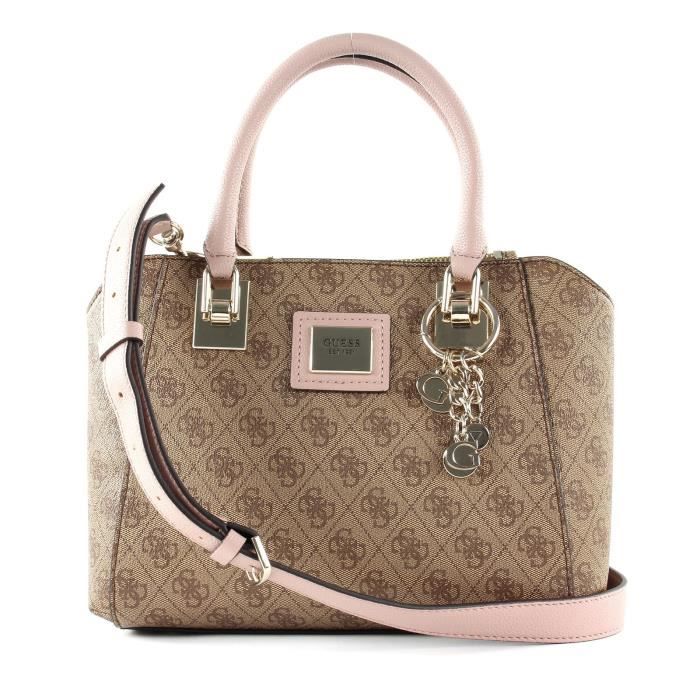 GUESS Candace Society Satchel Brown Multi 85590 Achat Vente
