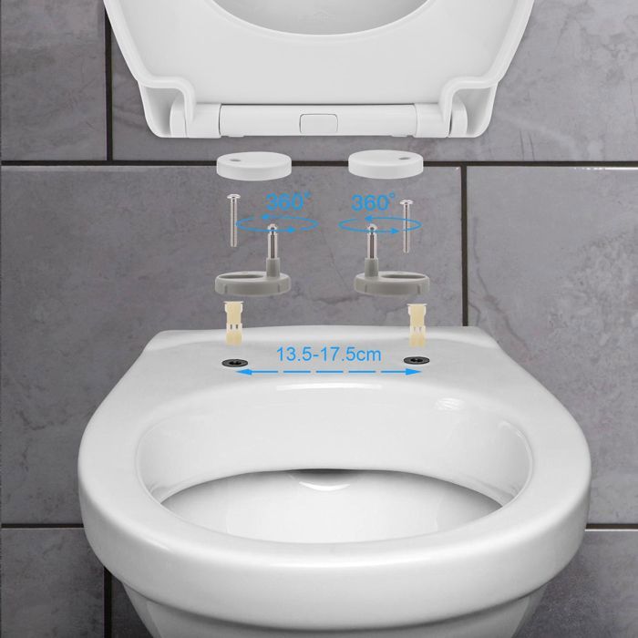 Abattant WC, Himimi Cuvette Toilette avec frein de chute, Lunette