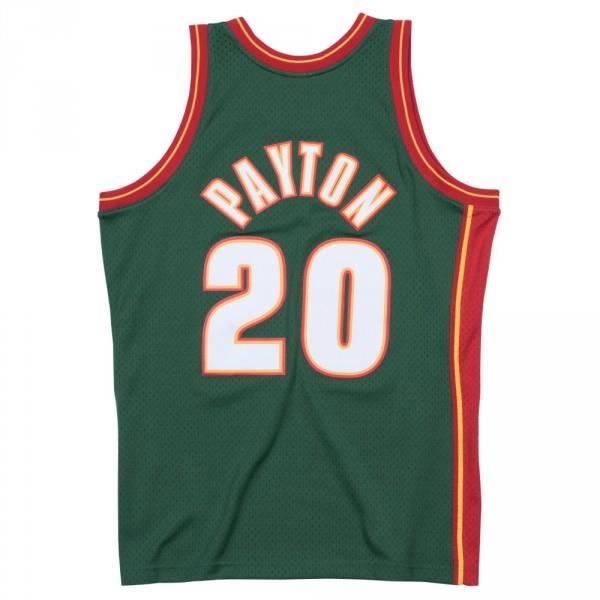 Maillot NBA Gary Payton Seattle Supersonics 1995 96 Mitchell amp ness Hardwood Classic Swingman vert Cdiscount Sport