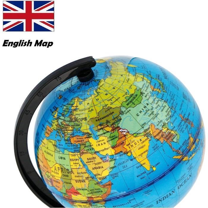 10Cm Globe Terrestre - Carte En Anglais - Globe Politique Éducatif