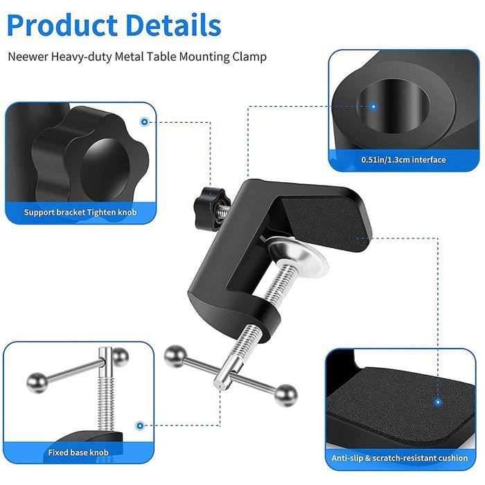 Support Bras Webcam Support De Webcam Pour Support De Bras De Ciseaux De Suspension De Bureau Avec Base Ronde Amelioree Pour Webcam Bras Support Webcam