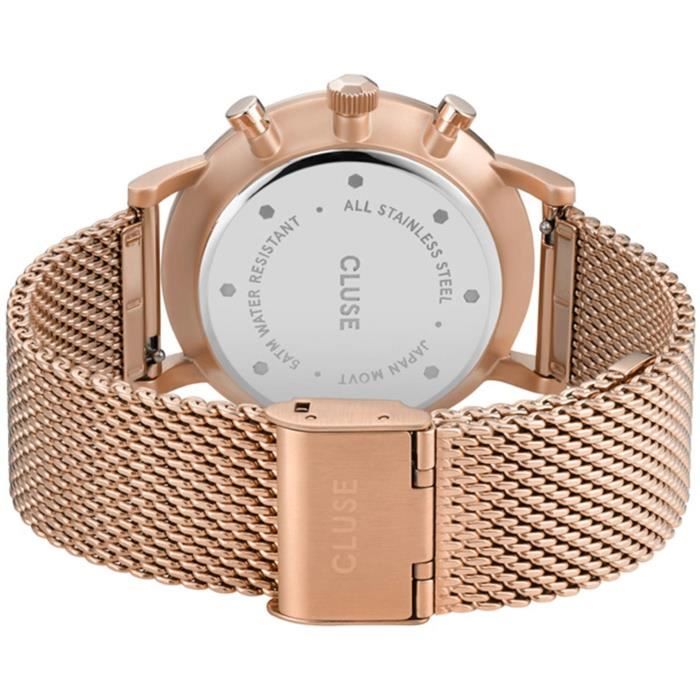 Cluse Montre CW0101502005 Aravis Chrono Homme 40mm Bracelet Maille