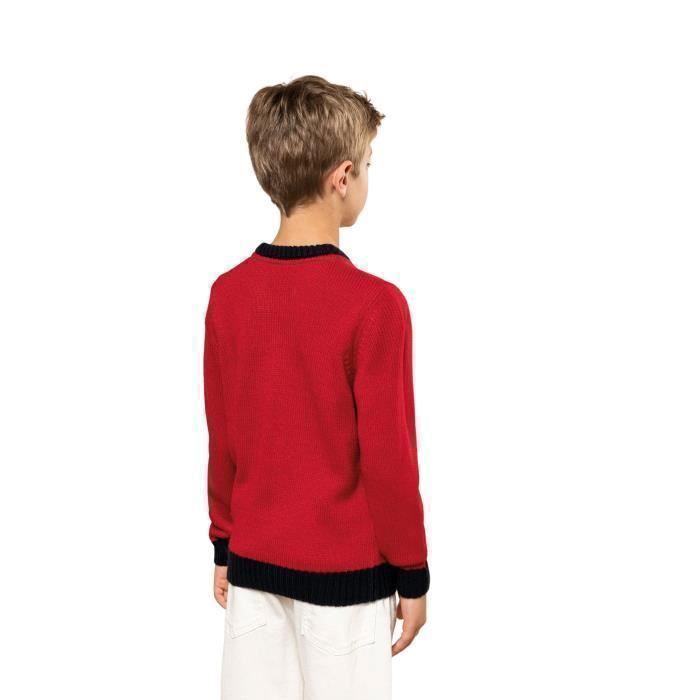 Sweat col rond imprimé - Rouge - Garçon - 2.40