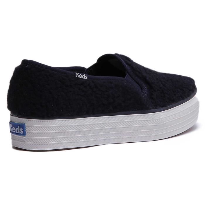 Baskets a semelles compensees Keds Triple Decker pour femmes Marine Taille 37