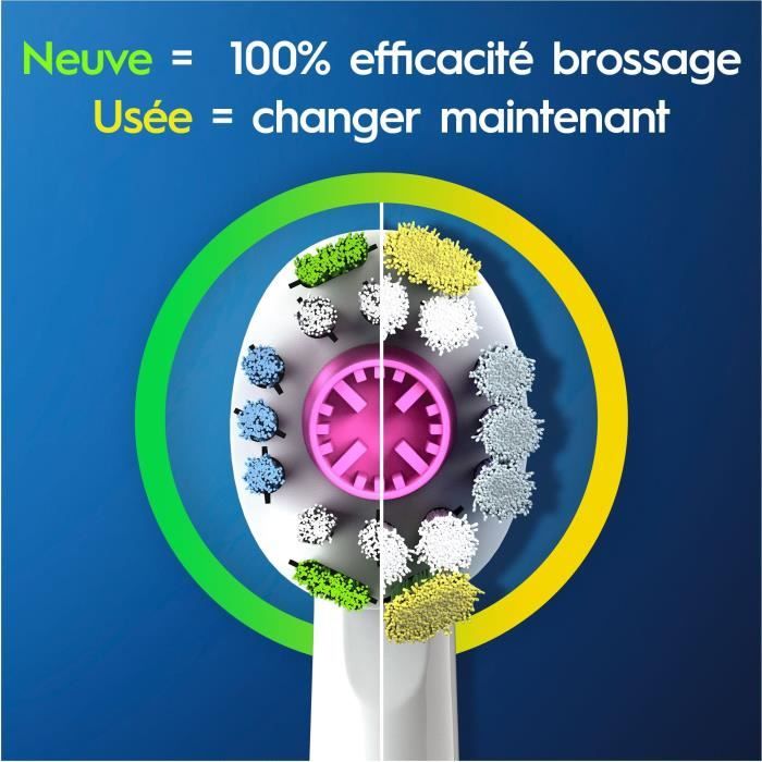 Lot De 12 Brossettes Oral-B 3D White Clean Maximiser - Compatibles Avec De Nombreux Modèles