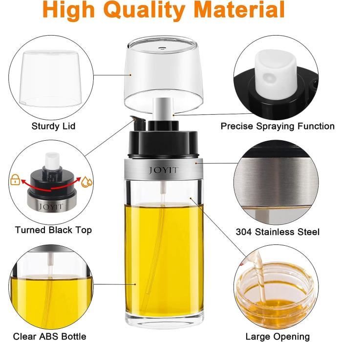 Spray huile cuisine 2 en 1 fonction - Vaporisateur huile et bouteille huile  normale avec bec verseur en un, spray à huile[S48] - La cave Cdiscount