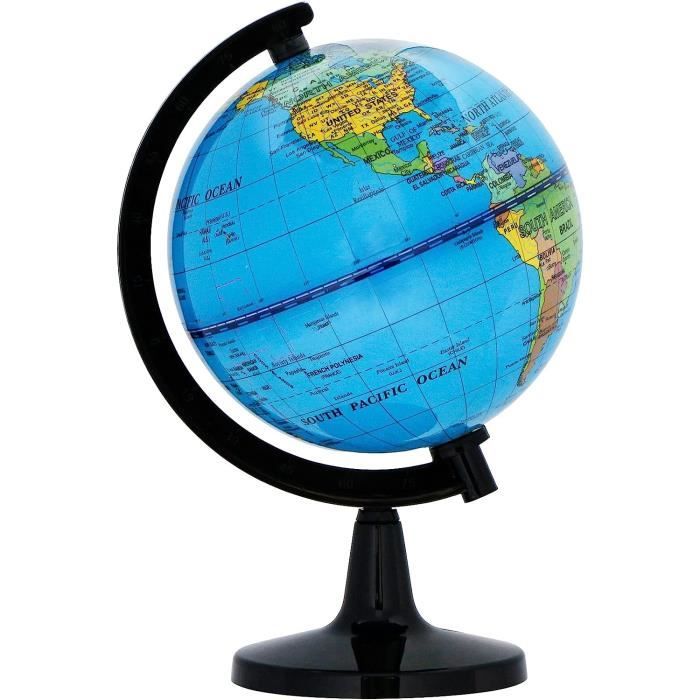 TOMYEUS Globe Anglais Globe Haute définition for Les lycéens au lycée  Junior, Peut être alimenté par Une Petite Lampe de Table Globe terrestre  (Color