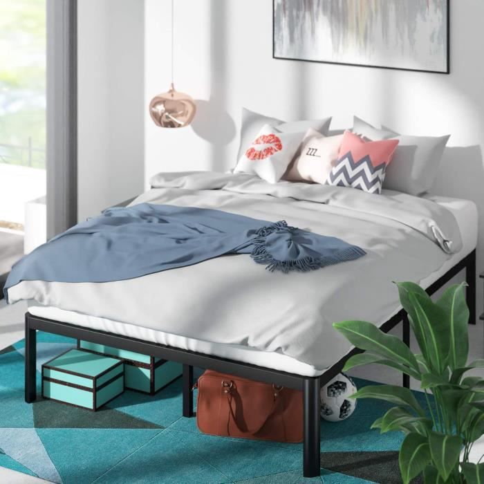 Zinus Joseph Bed 140 x 190 cm - Cadre de lit de 25 cm de Haut avec Zinus Joseph Bed 140 x 190 cm - Cadre de lit de 25 cm de Haut avec