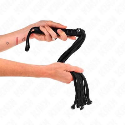 Fouet Bondage Cuir PU 45cm - Cravache BDSM Pour Couple - Flirt