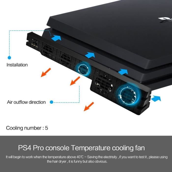 Refroidisseur De Base De Ventilateur Pour Console Sony Ps4