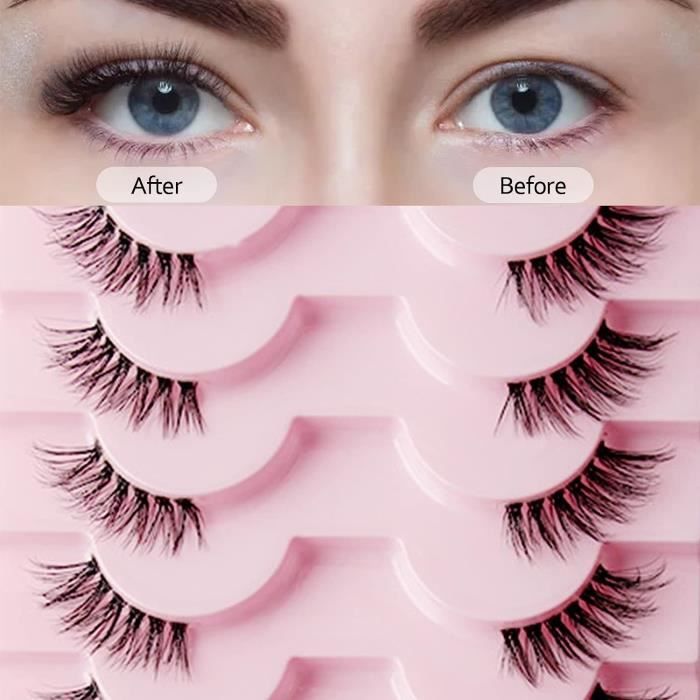 Demi Faux Cils Faux Cils 10 Paires Doll Eye Lashes Natural Cat Eye Lashes Reutilisables Fake Lashes Faux Cils Naturels B u1028 Cdiscount Au quotidien