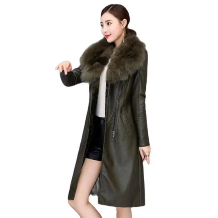 Manteau En Cuir Fourr Femme