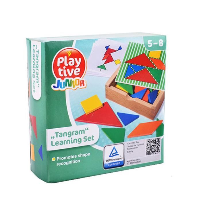 Tangram En Bois Pour Enfants, Puzzle, Domino, Jouets Éducatifs Précoce