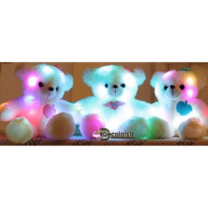 Ours teddy peluche lumineux FILLE - Cdiscount Jeux - Jouets