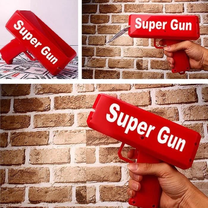 Pistolet à Argent Tireur De Billets - Avec 100 Faux Billets - Pour Fêtes, Mariages Et Ambiance