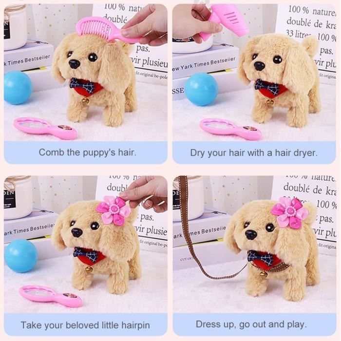 Chiot lectronique Interactive en Peluche R aliste Animaux