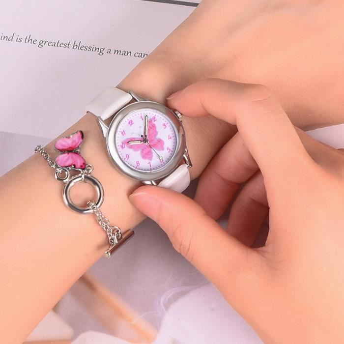 Montre sales avec papillon