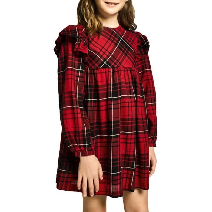 Robe Mayoral Tartan Rouge pour Fille Rouge Cdiscount Pret a Porter