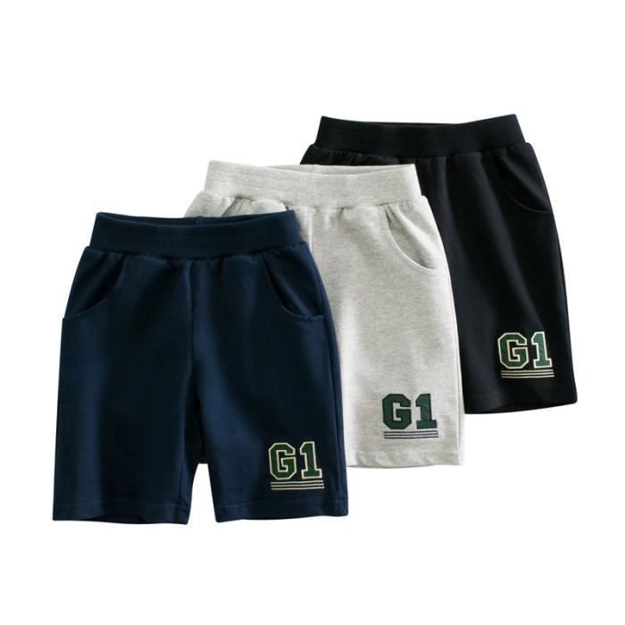 Bermuda Short Enfant Garcon en Coton Ete Confortable Sport Casual Doux Taille Elastiquee Bleu marine Bleu marine Cdiscount Pret a Porter