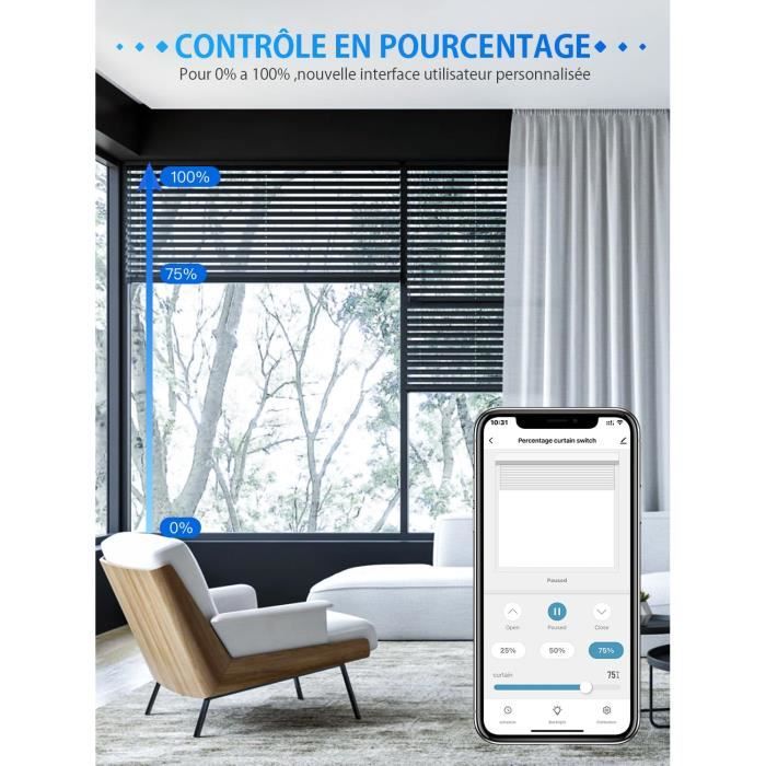 ALLEVOI Interrupteur Volet Roulant Connecté, Interrupteur Tactile de ...
