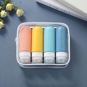Lot De 4 Récipients De Voyage Silicone 30ml Anti-Fuite - Pots à Crème TSA Approuvés Pour Cosmétiques Et Toilette