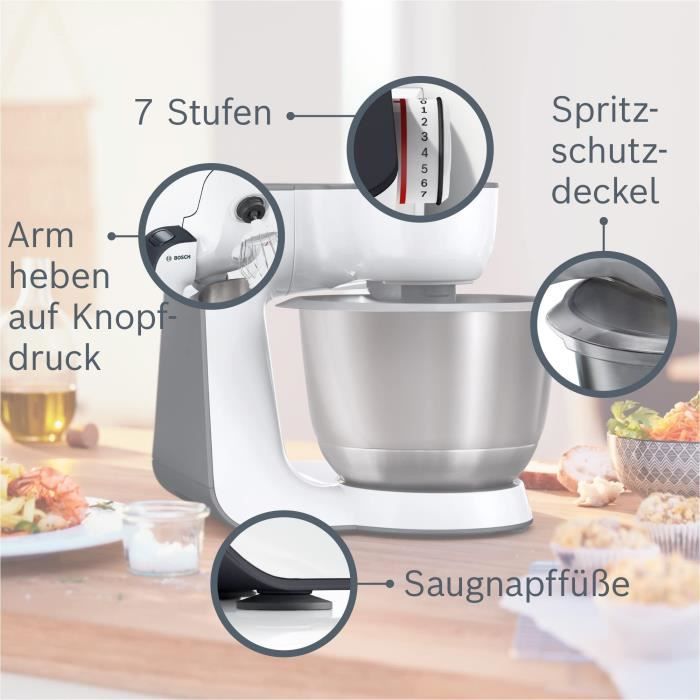 Robot De Cuisine, Robot Pâtissier D'Une Contenance De 3 Kg De Pâte Ou 5